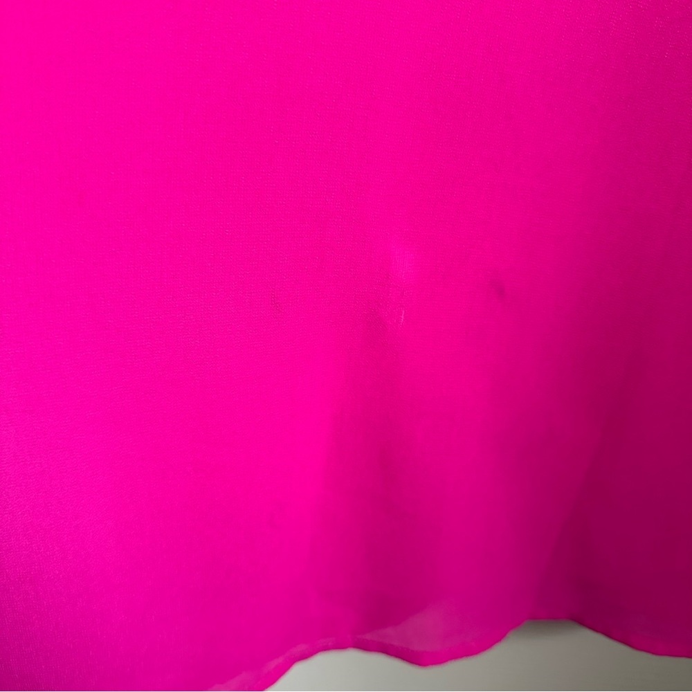 NWT Lulus Resortwear Bright Magenta Sheer Maxi Slip Dress Cover-Up Size Medium - Picture 15 of 15